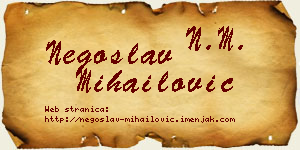 Negoslav Mihailović vizit kartica
